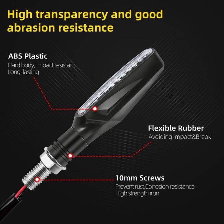 ตัวบ่งชี้ไฟกระพริบไฟแสดงสถานะไฟกระพริบรถมอเตอร์ไซด์อเนกประสงค์-led-รถจักรยานยนต์ไฟมอเตอร์ไซด์ทิศทางต่อเนื่อง-lampu-jalan