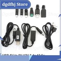 Dgdfhj Shop USB 5V to 9v 12v 12.6V 8.4v boost line power to DC 5.5x2.1mm male mini 5pin type c Step UP Module connector Cable Converter