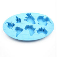 Global World Map Shape Ice Tray Molds Cake Chocolate Baking Pastry Tools Silicone Ice Cream Moulds Ice Maker Ice Cream Moulds