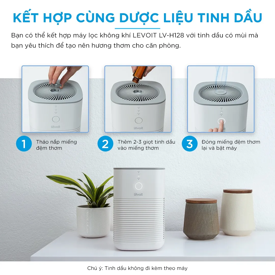 Máy lọc không khí Levoit LV-H128 15m2 Bộ lọc HEPA 13 lọc bụi mịn - kháng khuẩn | Lazada.vn
