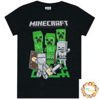 Kids T-Shirt Minecraft game graphic Tops Boys Girls Distro Age 1 2 3 4 5 6 7 8 9 10 11 12 Years