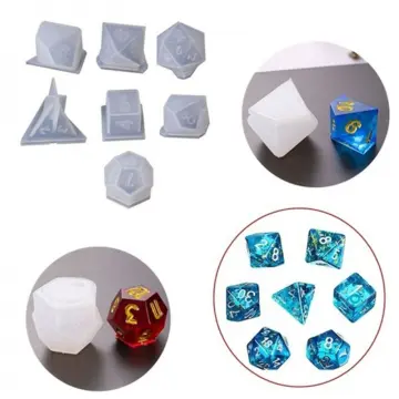 DIY Crystal Epoxy Mold Dice Fillet Shape Multi-spec Digital Game