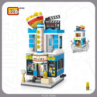 Loz 1635 The Movie Theater Cinema Mini Street High quality Mini Block Building Set 336 Pieces