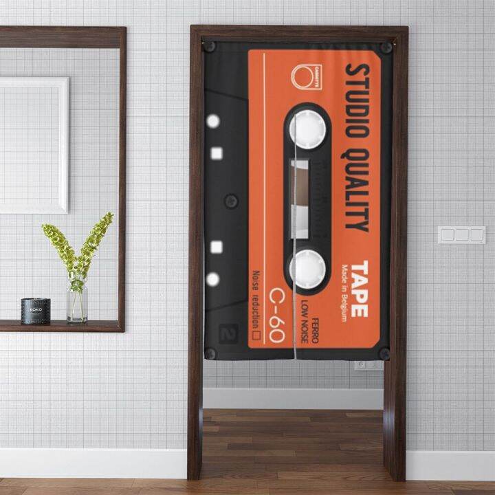 vintage-cassette-music-tape-door-curtain-3d-print-music-theme-partition-curtain-kitchen-restaurant-doorway-hanging-half-curtain