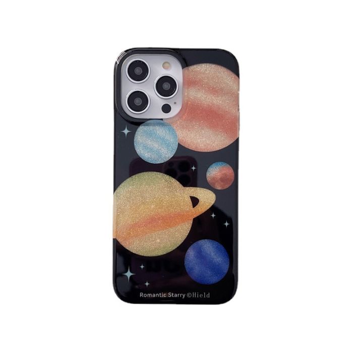 ภายใน-glitter-powder-gradient-planet-case-สำหรับ-iphone14promax-ซองใส่ซิลิโคนสีดำสำหรับ-iphone12promax-กรณีโทรศัพท์ดาวเคราะห์สีสันสดใสสำหรับ-iphone13-แฟชั่นสีโทรศัพท์กรณีสำหรับ-iphone11