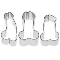 Adult Sexy Penis Cookie Cutter Stainless Steel Biscuit Dick Mold Fondant Cake Decoration Moulds Kitchen DIY Baking Party Tools