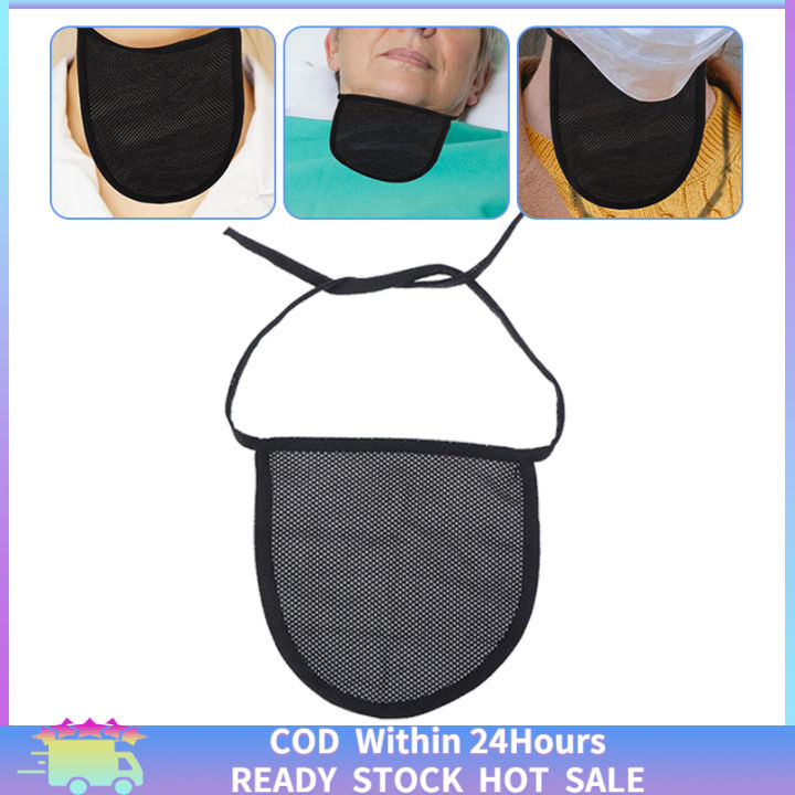 Black Neck Tracheostomy Cover Adjustable Stoma Covers For Neck Trachea