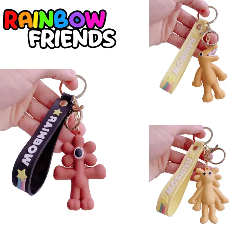 VIBRANT RAINBOW FRIENDS Roblox2 Ant Head Keychain Yellow And