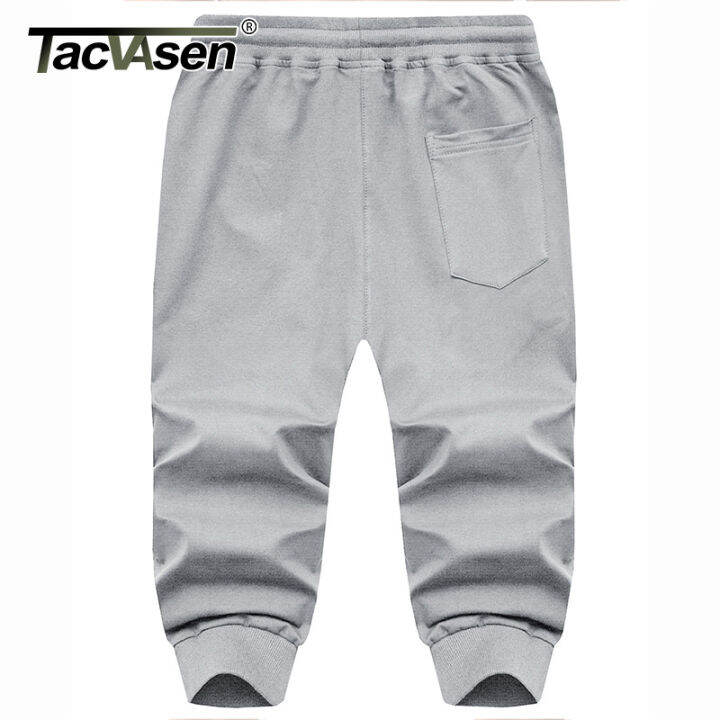 tacvasen-casual-shorts-34-jogger-capri-pants-mens-breathable-below-knee-outdoor-sports-gym-fitness-shorts-with-zipper-pockets