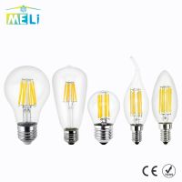 หลอดไฟเอดิสัน LED วินเทจย้อนยุคโบราณ E27หลอดไฟ LED E14ไส้หลอดหลอดโคมไฟ220V แผ่นเรืองแสงเทียน4W 12W 16W