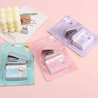 1pcs Mini Stapler Set Staples  Paper Binder Stationery Office Binding Tools School Supplies  Kawaii Stationery Staplers Punches