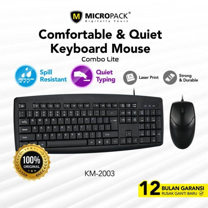 MICROPACK KM2003 KEYBOARD WIRED MOUSE COMBO Lazada Indonesia