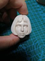 16 Scale Natalie Beauty Head Sculpt สำหรับ12นิ้ว Action Figure ตุ๊กตา Unpainted Head Sculpt No.375