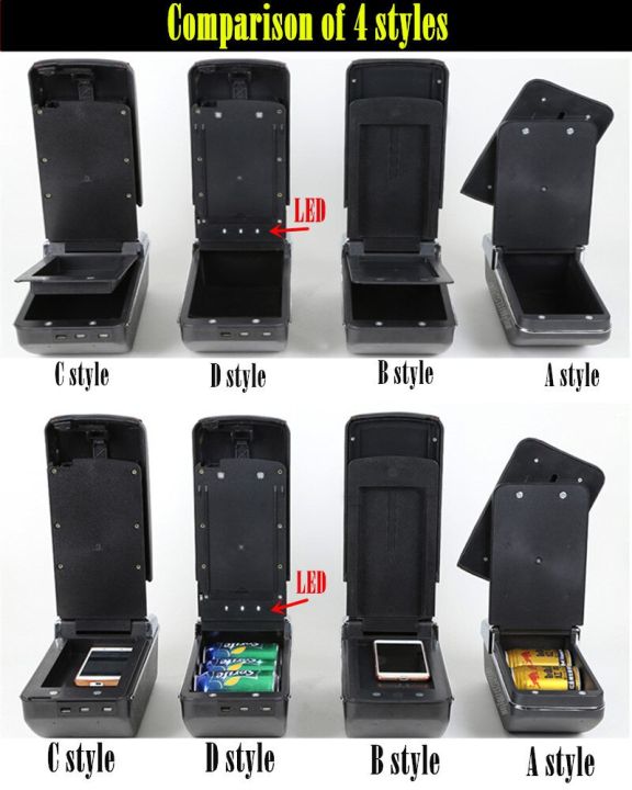 สำหรับซีตรอง-c3ที่วางแขน-c4สำหรับซีตรอง-c3-c4ที่เท้าแขนในรถกล่องเก็บของพร้อมกับกลางอุปกรณ์ตกแต่งภายในรถ-usb