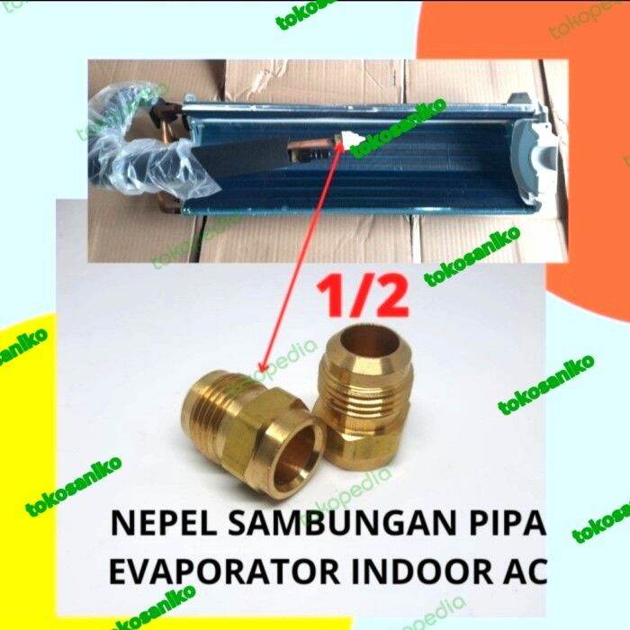 Nepel sambungan pipa evaporator indoor AC ukuran 1/2 Lazada Indonesia