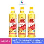 Combo 3 Chai Dầu Ăn Neptune Light Thượng Hạng 1L