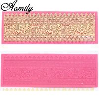 【CW】 Aomily Beautiful Lace Flower Wedding Cake Silicone Fondant Mold Mousse Sugar craft Icing Mat Pad Pastry Baking Tool