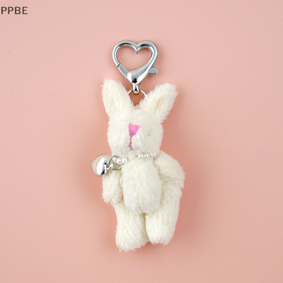 PPBE พวงกุญแจตุ๊กตากระต่ายน่ารักพวงกุญแจพวงกุญแจหัวใจกระต่ายกระเป๋าสไตล์พังค์ของตกแต่ง Y2K เครื่องประดับแฟชั่นจี้ของขวัญ