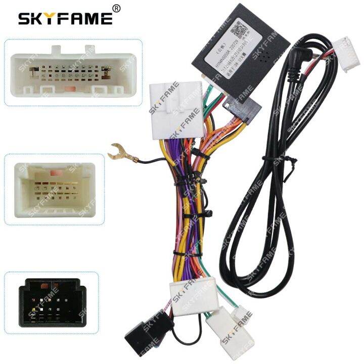 SKYFAME Car 16pin Wiring Harness Adapter Canbus Box Decoder For Nissan ...