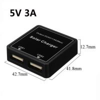 ตัวควบคุมแรงดันไฟฟ้าที่ชาร์จ USB แบบคู่แบตสำรองแผงโซล่า5V 2A/3A