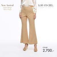 กางเกงขายาว กางเ﻿กงผู้หญิง Lofficiel Pants กางเกงทรง Disco Pants เนื้อผ้าJubeli  สีเบจ (F9XABE)