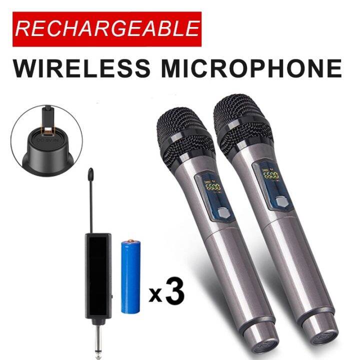 COD Rechargeable Wireless Karaoke Microphone Handheld UHF Mic for