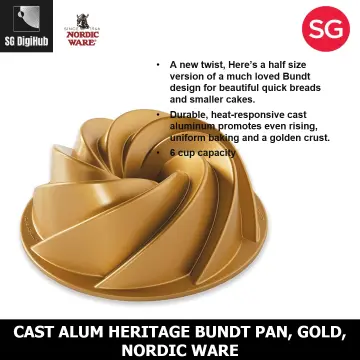 Nordic Ware 6 Cup Heritage Bundt Pan - Gold