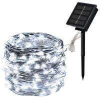 LED Solar Copper Line Lights Outdoor Waterproof Fairy Garland String Lights Christmas Party Garden Solar Lamp Decor 7/12/22/32 M Outdoor Lighting