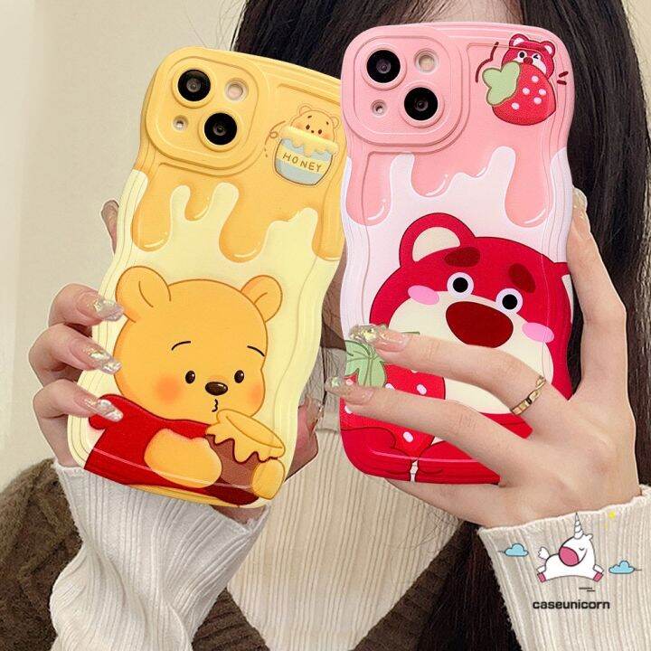 เคสนิ่ม-ลายการ์ตูนหมีพูห์-สตรอเบอร์รี่-สําหรับ-oppo-a17-a95-a16-a15-a17k-a57-a96-a54-a78-a54s-a77-a12-a5s-a55-a76-a16s-a3s-a5-a9-a74-a7-a16k-a1k-a53-reno-8t-8-5f-7z-6-เคส