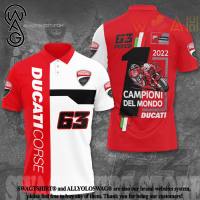 (ALL IN STOCK XZX)   Ducati Corse Personalized Name 3D Racing Polo Shirt For Men And Women 04  (Free customized name logo for private chat, styles can be changed with zippers or buttons)