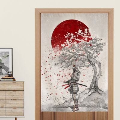 Fashion 2023 Samurai Gate Curtain Wall Red Flower Sunlight Bathroom Partition Bathroom Noreen Curtain Wall Restaurant Decoration Curtain Wall