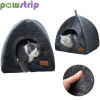 เตียงแมว Warm Thicken House ครึ่งปิด Soft Comfort Kitten Cave Puppy Nest Non Slip Dog Cat Sleeping Cushion Supplies