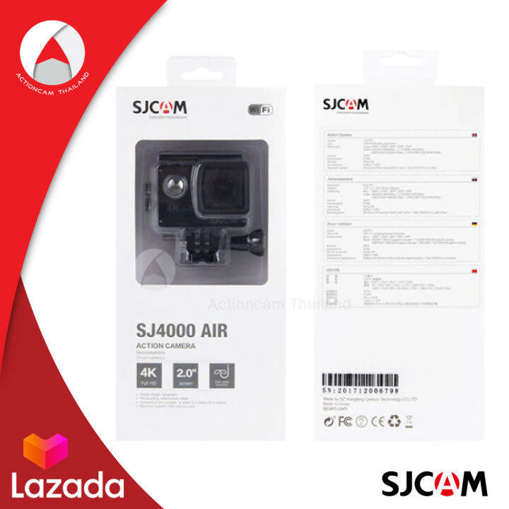 sjcam-sj4000-air-4k-action-camera-wifi-air-สีดำ-กล้องกันน้ำ-ดำน้ำลึก-30-เมตร-กล้องติดหมวกกันน๊อค-กล้องแอคชั่น-กล้องถ่ายวีดีโอ-กล้องถ่ายเซลฟี่-ประกัน-1ปี