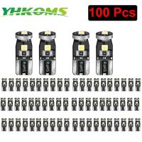 YHKOMS หลอดไฟ Led Canbus W5W Led 194 6000K ไฟป้ายทะเบียนรถการอ่านรูปทรงกลมไฟสัญญาณสีขาวรถยนต์ไฟตบแต่งภายในรถยนต์12V