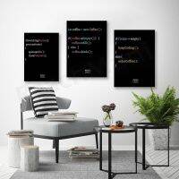 โปรแกรมเมอร์รหัส Wall Art - Life Hack Code, Coding With Coffee, Coffee Addict - Coder Wall Art, Perfect For Developer Office Decor