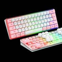 63 Key RGB Light Mechanical Touch Keyboard แล็ปท็อปรุ่น Office เกมอิเล็กทรอนิกส์คีย์บอร์ดแบบมีสายไดรฟ์การเชื่อมต่อฟรี