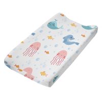 【CC】 Elastic Baby Changing Cover Floral Print Fitted Crib Sheet Infant or Toddler Bed Diaper Table Urine Newborn Item