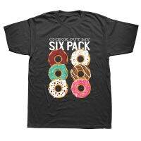 Funny Check Out My Six Pack Donuts T Shirts Graphic Cotton Streetwear Short Sleeve Birthday Gifts Summer Style T shirt Men XS-6XL