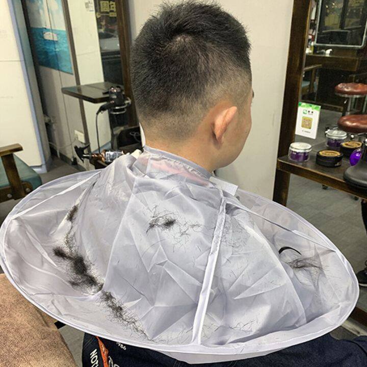 ผ้าคลุมตัดผมbarber-ผ้าคลุมตัดผม-ผ้ารองตัดผม-ผ้าคลุมตัดผมกันน้ำ-ผ้ารองตัดผมชาย-ผ้ารองคอตัดผม-ผ้ายางรองตัดผม-ที่รองตัดผมชาย-หญิง-สีเทา