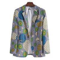 ZZOOI Hip-hop Suit Jacket 2021 Africa Plus Size Ethnic Style Flower Series Fashion Printing Single-Breasted Casual  Top