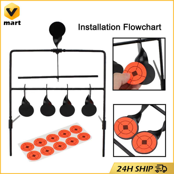 Targets Automatic Reset Rotating Gun Rifle Shooting Metal Targets for