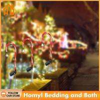 Homyl ไฟลูกกวาดไม้เท้าคริสต์มาสไฟสวน3x โคมไฟสนามหญ้าสำหรับเทศกาลปีใหม่อีสเตอร์