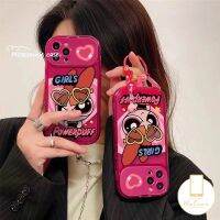 MissConnie เคสโทรศัพท์การ์ตูน Ins น่ารักเท่เด็กผู้หญิงสำหรับ Oppo A57 A7 A15 A5s A12 A53 A9 A5 A31 A33 A77S A15s A3s A77ที่สร้างสรรค์พับได้ Kaca Rias เคสนิ่มกันกระแทก