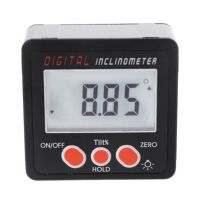 L1EE Digital Inclinometer Electronic Protractor Aluminum Alloy Bevel Box Angle Gauge