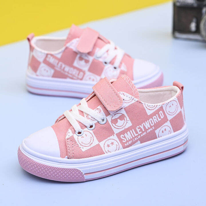 Skate Shoes Kids Girls 2022 Summer New Checkerboard Lattice Canvas ...