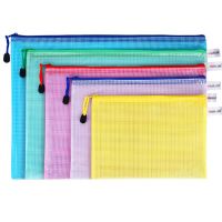 1Pcs A4 Waterproof Plastic Zipper Paper File Folder Book Pencil Pen Case Bag File Document Bags Office Student Supply