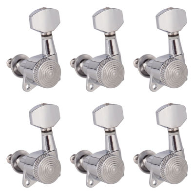 6pcs 6L String Tuning Pegs Locking Tuners Keys Machine Heads for Acoustic Guitar Musical Instruments Replacmeent Parts