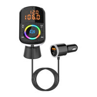 BC71 Car Charger Dual Digital Display Bluetooth-Compatible V5.0 ABS สีสัน Light Bluetooth-Compatible Transmitter Charger สำหรับรถยนต์แบบพกพา Car Charger