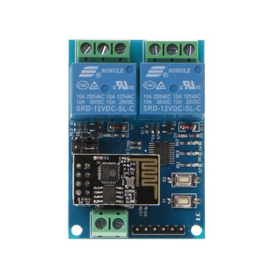 【❖New Hot❖】 Chukche Trading Shop บอร์ดโมดูลรีเลย์ Wifi ระบบอัตโนมัติอัจฉริยะ Dc 12V Esp8266 2ช่องสำหรับควบคุมแอปโทรศัพท์บ้านอัจฉริยะ