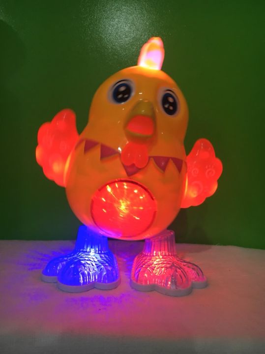 ตุ๊กตาไก่เต้นได้-chicken-dance-มีเสียงเพลง-มีไฟเปลี่ยนสีได้หลากสี-น่ารักสนุกสนาน-สีเหลือง